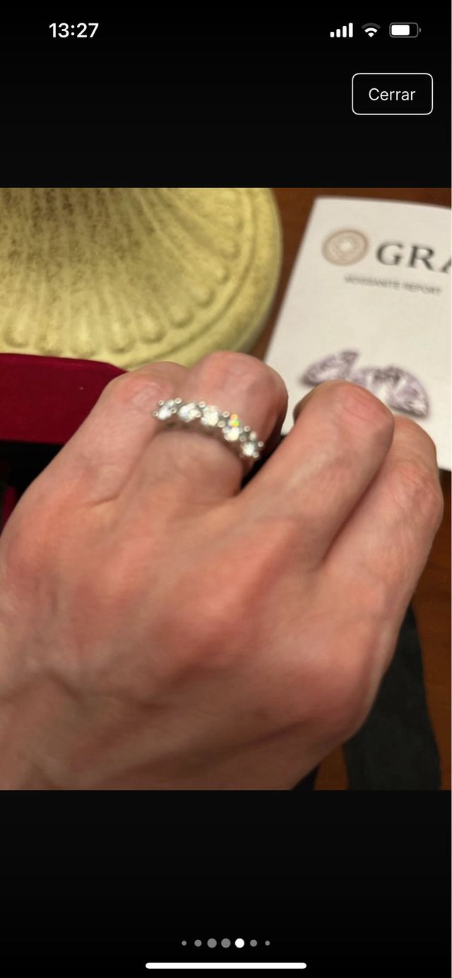 3 Anillos Moissanita GRA Brillan como Diamante