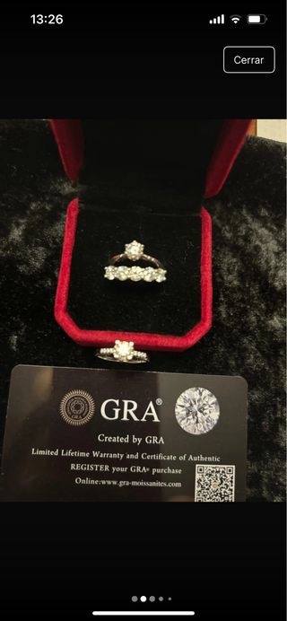 3 Anillos Moissanita GRA Brillan como Diamante