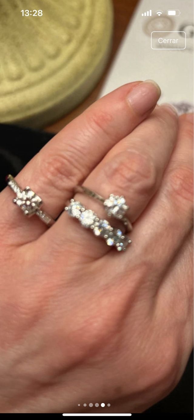 3 Anillos Moissanita GRA Brillan como Diamante