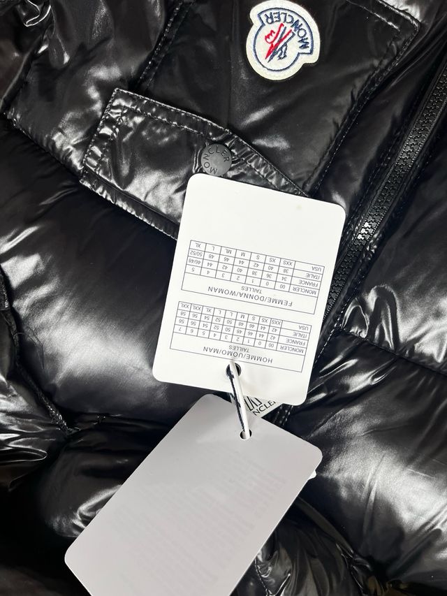 Abrigo Moncler Negro Talla S