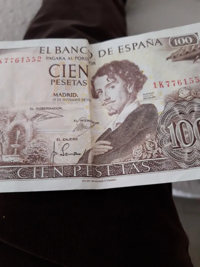 Billete 100 Pesetas España 19 de Noviembre 19...