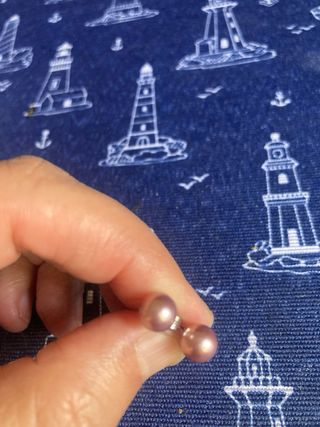 Pendientes bola rosa