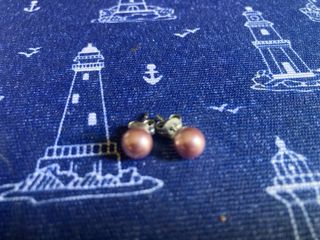 Pendientes bola rosa