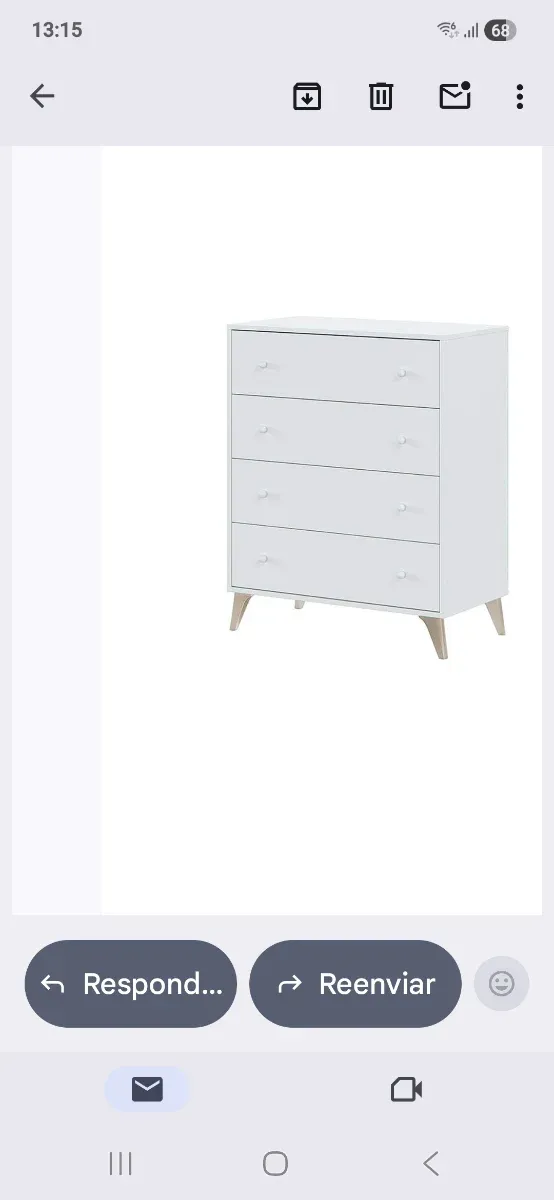 Cómoda cajones blanca madera