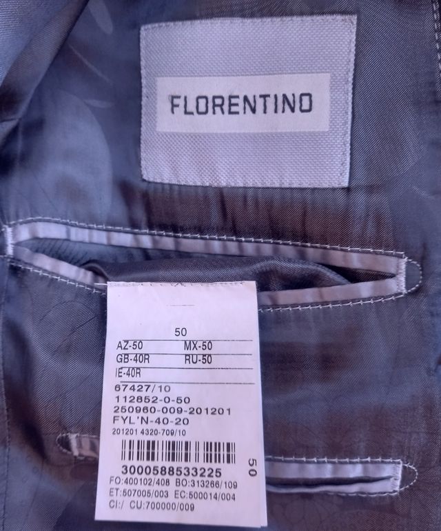 Traje Negro Hombre Florentino Talla 50