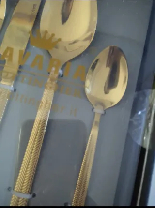 Set Posate Bavaria Oro 24 Pezzi Acciaio