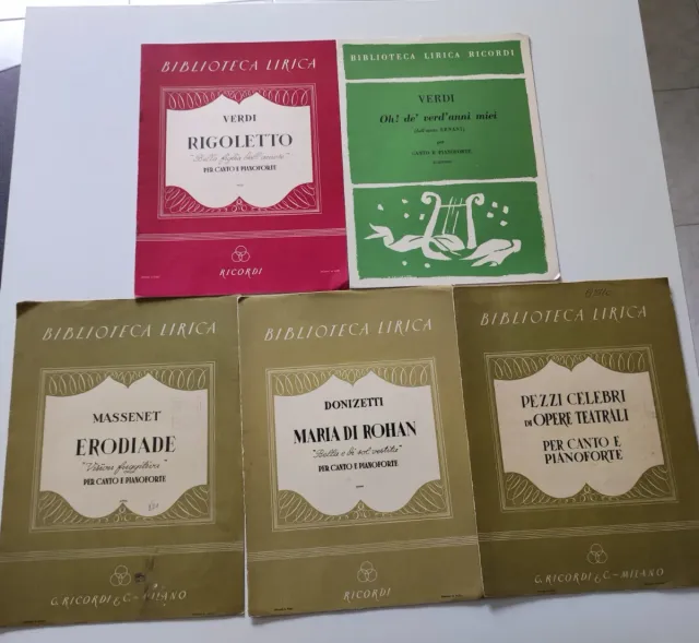 Spartiti musicali Ricordi Verdi Donizetti Massenet