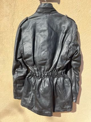 Chaqueta Cuero Vintage Garibaldi Moto. Talla 52