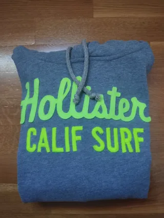 Sudadera niño Hollister Gris y Verde