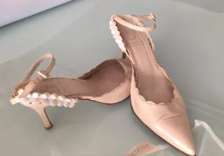 Zapatos de Novia Beige/Blanco