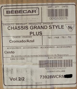 Bebecar Grand Style Plus Azul Cromado
