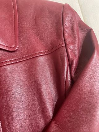 Cazadora Piel Granate Moon