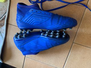 Botas de fútbol Adidas Predator azules talla 36