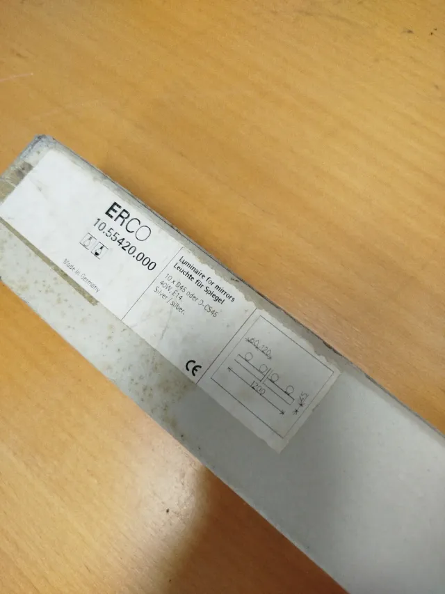 Applique per camerino con 10 lampadine