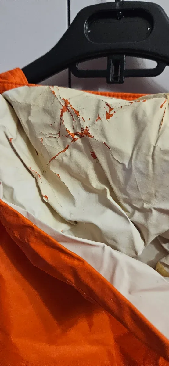 Cerata arancione pantalone e giacca da lavoro/barc