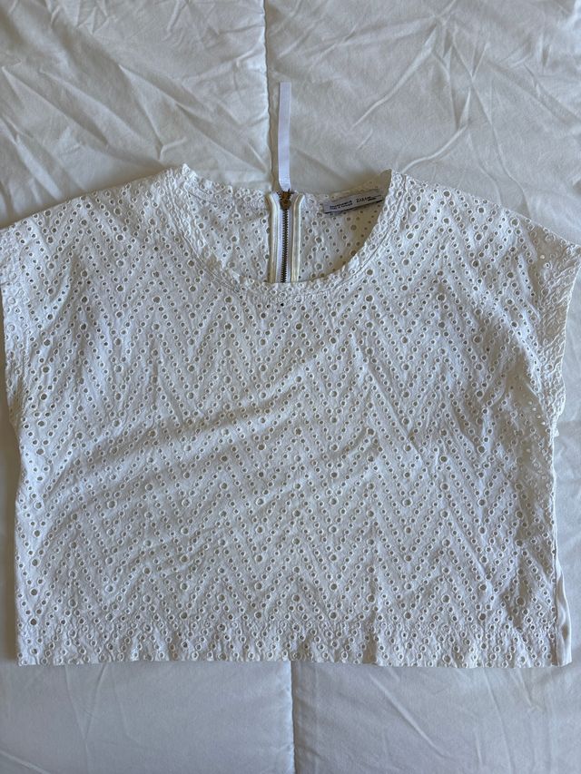Camiseta Zara Blanca Talla M