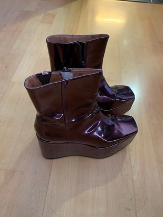 Botines Jeffrey Campbell Burdeos Charol