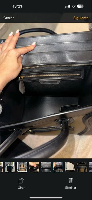 Bolso CÉLINE Luggage Tricolor Piel Original