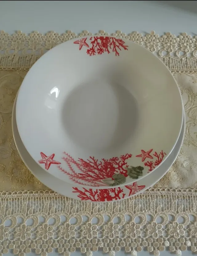 Set 12 piatti ceramica per 6 persone