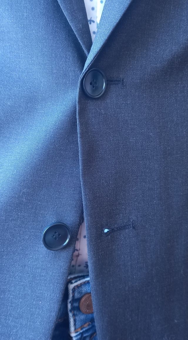 Americana Zara Man T 48 (S/M) Gris muy oscuro