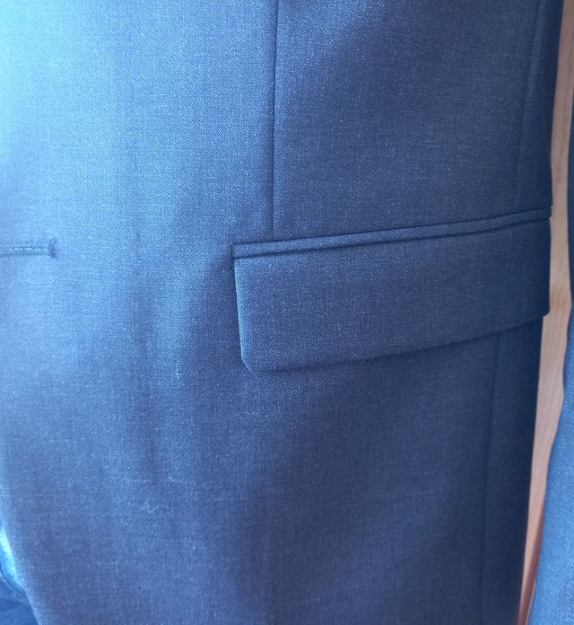 Americana Zara Man T 48 (S/M) Gris muy oscuro