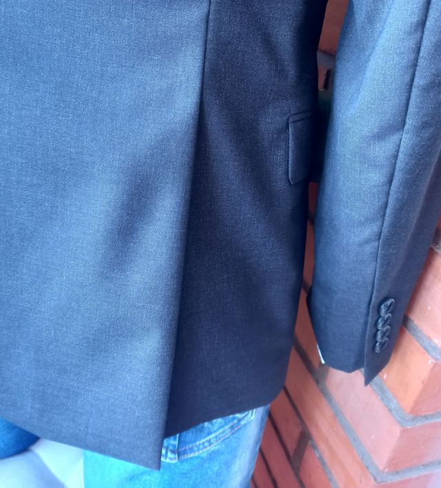 Americana Zara Man T 48 (S/M) Gris muy oscuro