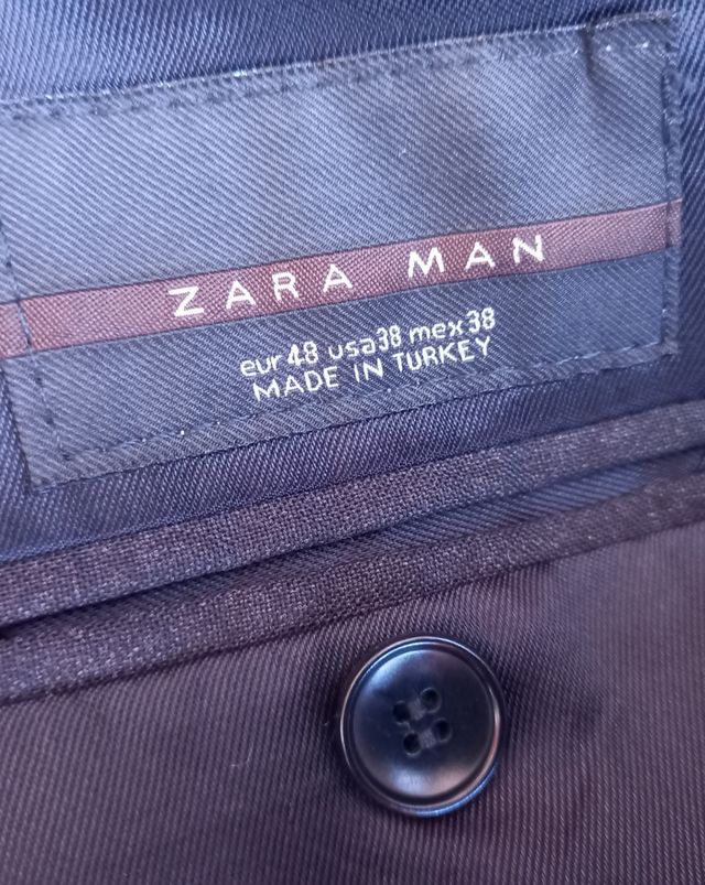 Americana Zara Man T 48 (S/M) Gris muy oscuro