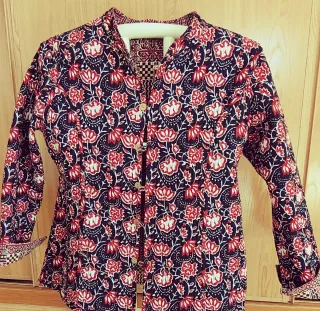 Chaqueta Algodón Reversible Estampada