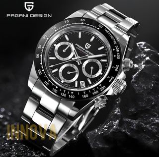 Reloj Hombre Pagani Design Daytona negro Seiko