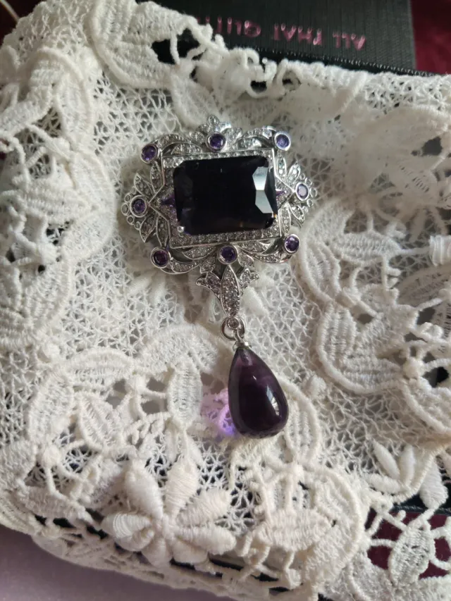 Colgante Vintage Plata Amatista