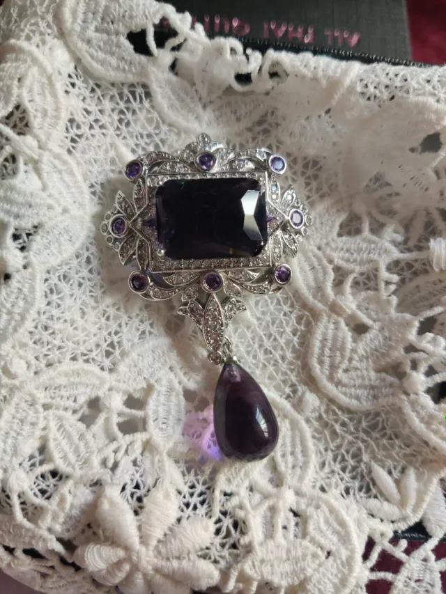 Colgante Vintage Plata Amatista