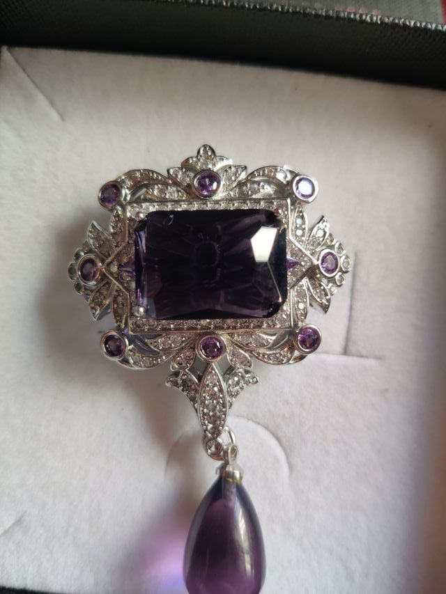 Colgante Vintage Plata Amatista