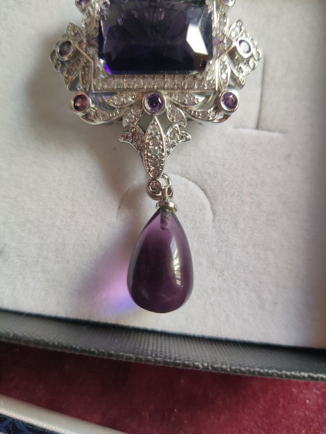 Colgante Vintage Plata Amatista