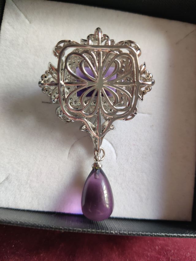 Colgante Vintage Plata Amatista