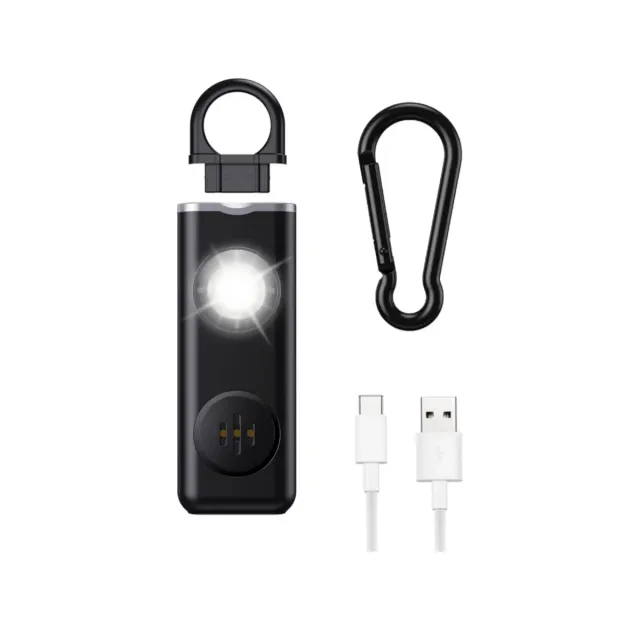 Alarma personal con linterna y USB