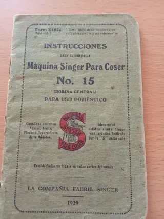 Libro Manual Máquina de Coser Singer