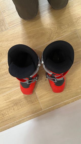 Botas de esquí infantiles rojas