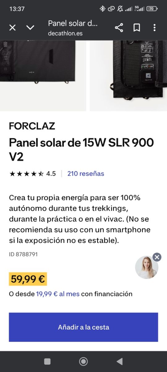 Panel solar Forclaz 15W SLR 900 V2