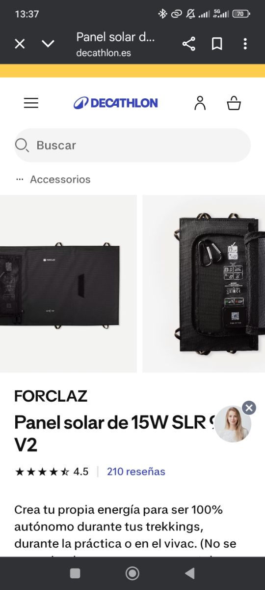 Panel solar Forclaz 15W SLR 900 V2