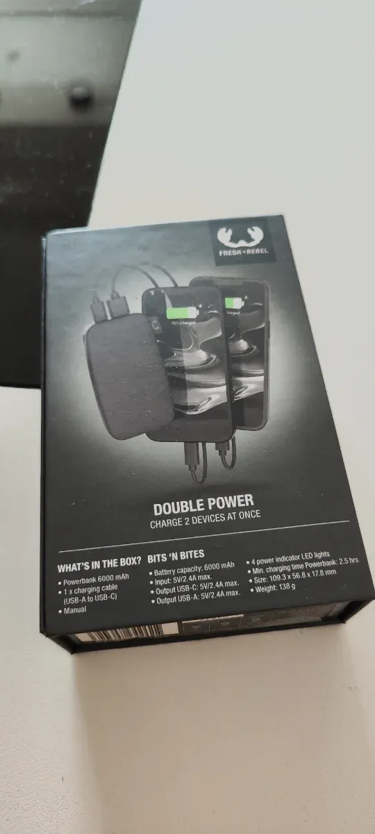 Powerbank Fresh 'n Rebel 6000 mAh Gris