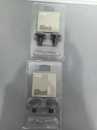 2 Pomos Puerta Redondos Negros IKEA
