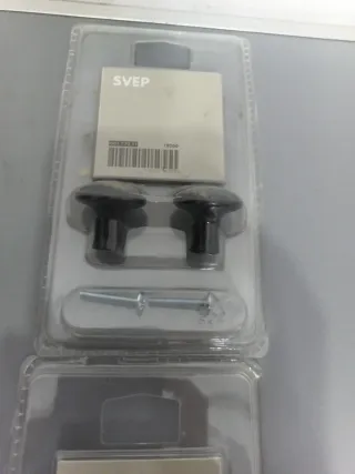 2 Pomos Puerta Redondos Negros IKEA