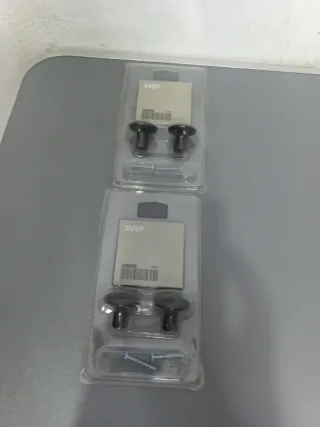 2 Pomos Puerta Redondos Negros IKEA