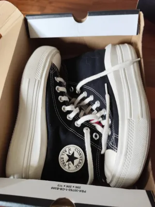 Tenis Converse negros plataforma