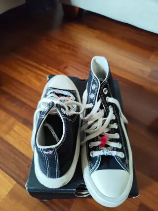 Tenis Converse negros plataforma