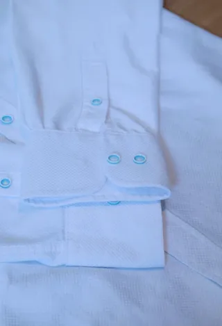 Camisa traje CNS texturizada blanca Talla S/M