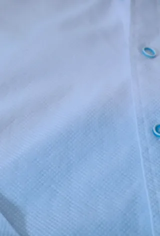 Camisa traje CNS texturizada blanca Talla S/M