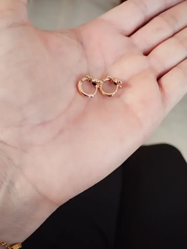 Pendientes oso con piedra azul