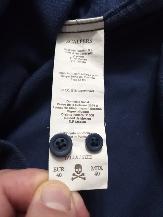 Camisa Scalpers azul manga larga