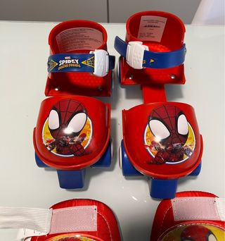 Set patines talla 23 a 27 y protecciones Spiderman